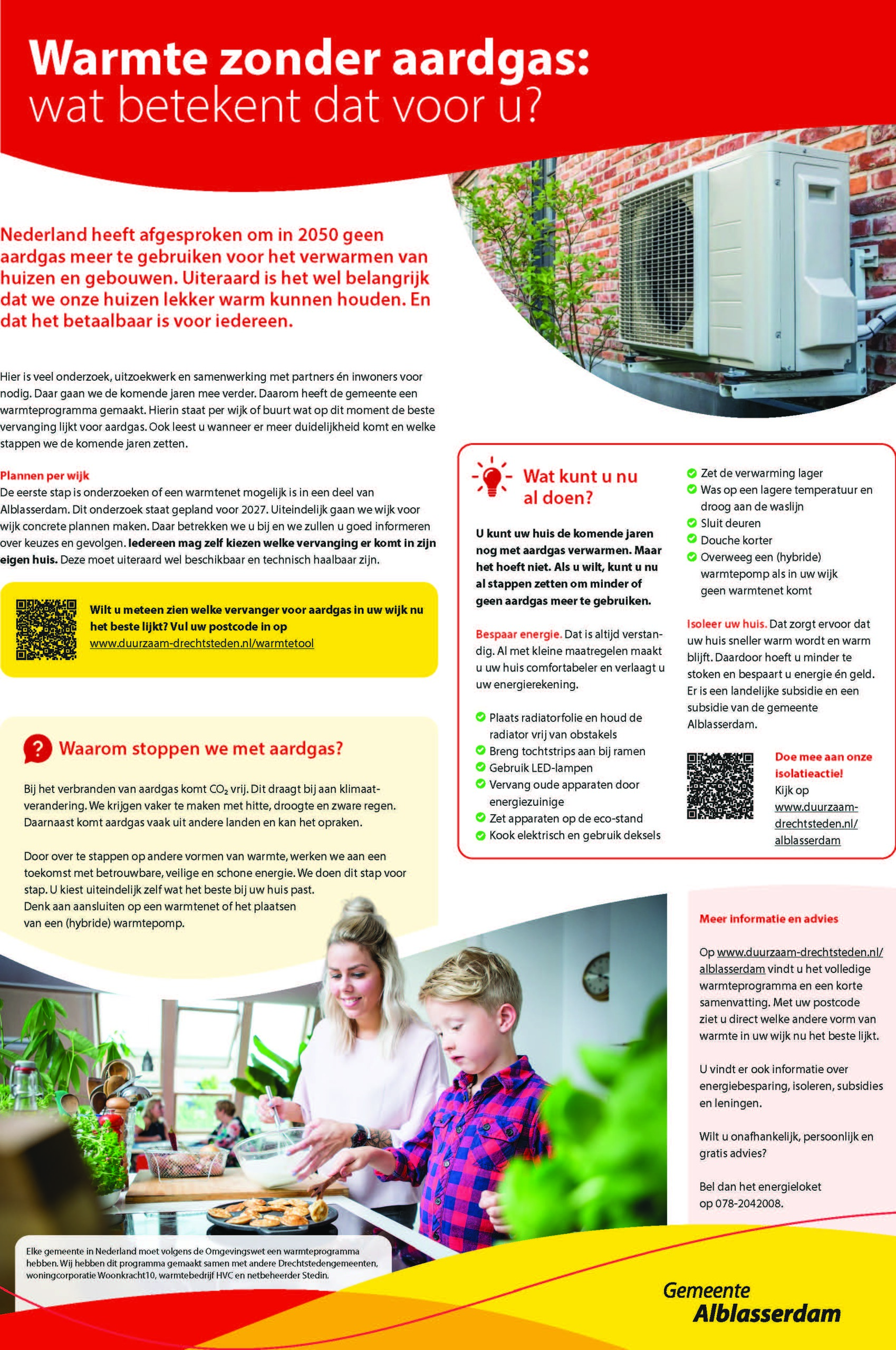 Warmteprogramma Alblasserdam, wat betekent dit voor u